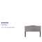 Flash Furniture Cambridge Headboard, Queen, Gray Fabric HG-HB1708-Q-LG-GG - alternate 5